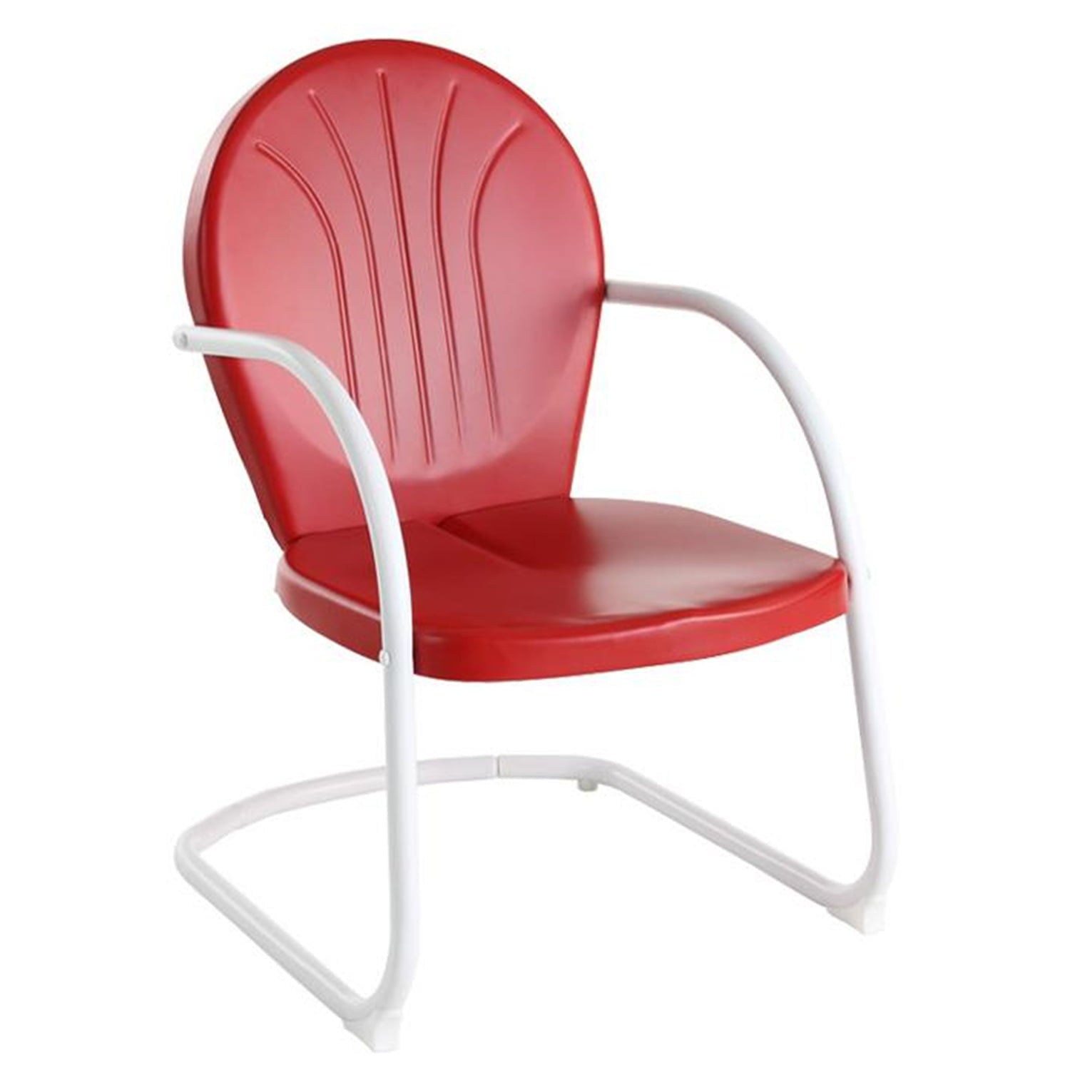 Crosley Griffith Outdoor Dining Chair - Metal - Has Arms - Red