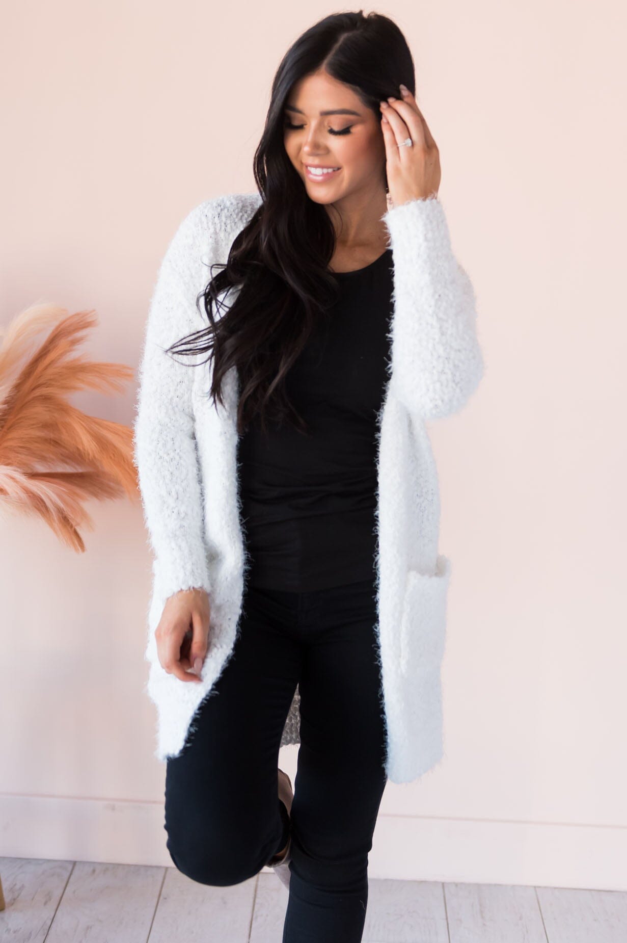 Soft & Cuddly Modest Sweater Cardigan