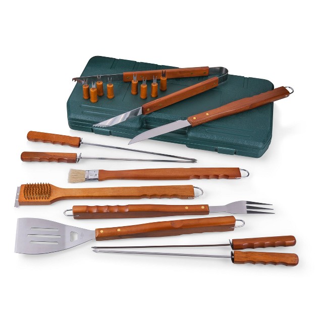 Picnic Time 18pc Bbq Grill Set Green