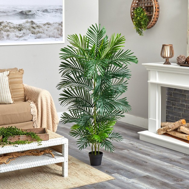 Nearly Natural 5-ft Areca Artificial Palm Tree Uv Resistant (indoor/outdoor)