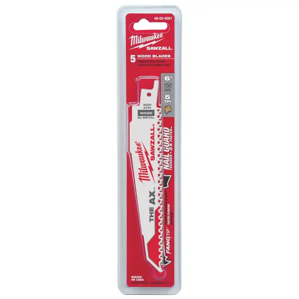 Milwaukee 5-Pack 6 5 TPI The Ax Sawzall Blades