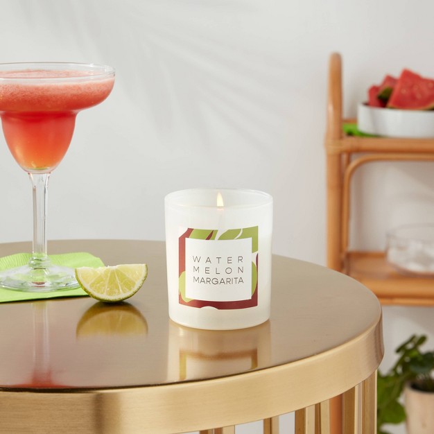 Milky Glass Jar Candle Watermelon Margarita