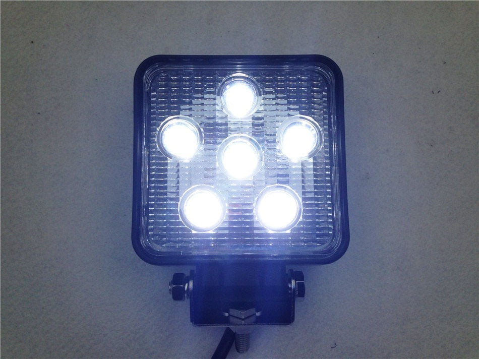 HTT-MOTOR Square 18W Spot BEAM LED Off Road Work 6 LED Light 12V 24V Universal USE SUV Car Truck Boat