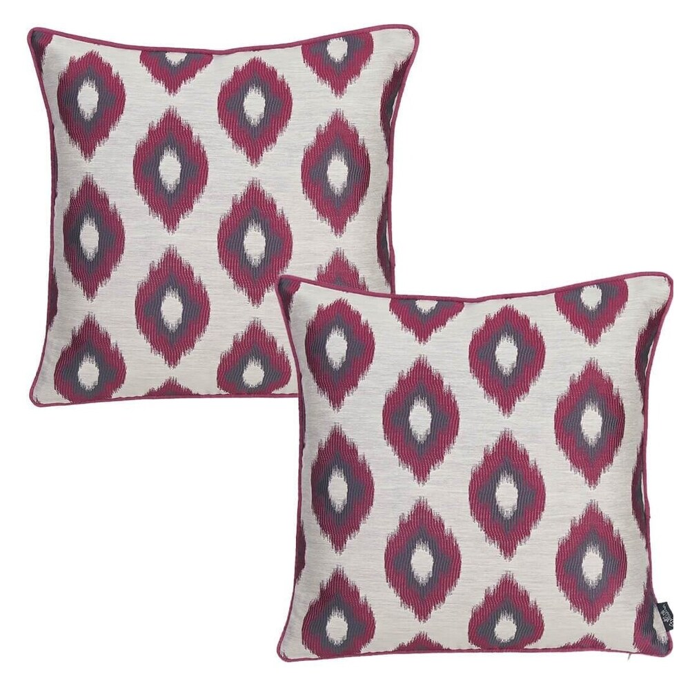 Porch   Den Briar Purple Jacquard Throw Pillow Cover (Set of 2)