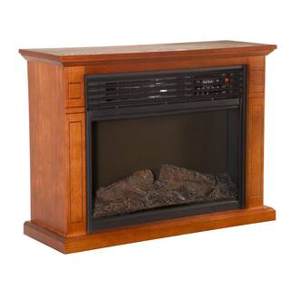 Comfort Glow 4600 BTU Vintage Oak Finish Electric Fireplace with Quartz Infrared Heating Technology QF4570R