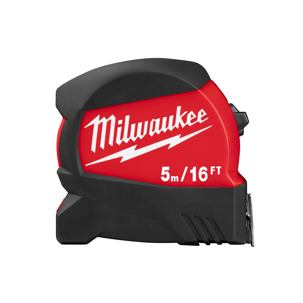 Milwaukee 5M/16Ft Compact Wide Blade Tape Measure 48-22-0417 from Milwaukee