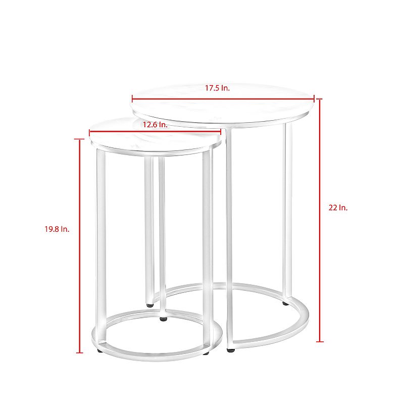 Stella End Table Natural Marble Top