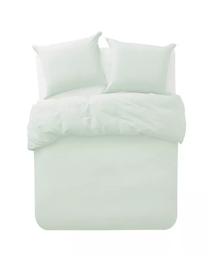 Cathay Home Inc. Microfiber Washed Crinkle Duvet Cover and Shams， Twin Twin XL