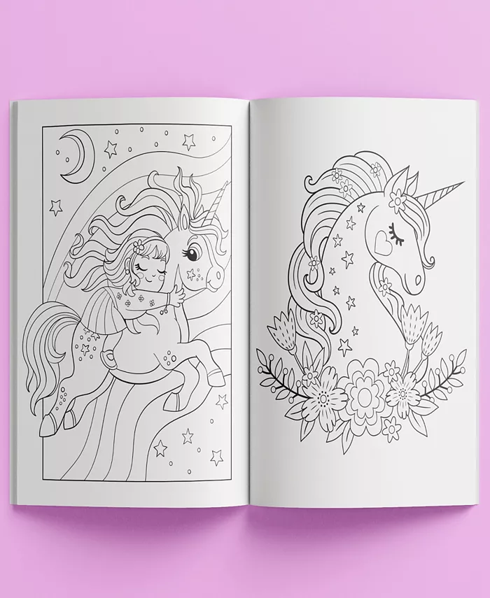 Jr. Jigsaw 100-Piece Jigsaw Puzzle Magical Unicorn Forest Shiny Shaped Puzzle Coloring Book 19.3 x 14.2 Fantasy Themed Jigsaw Unicorns And Fairies Coloring Books Kids Art And Craft Set