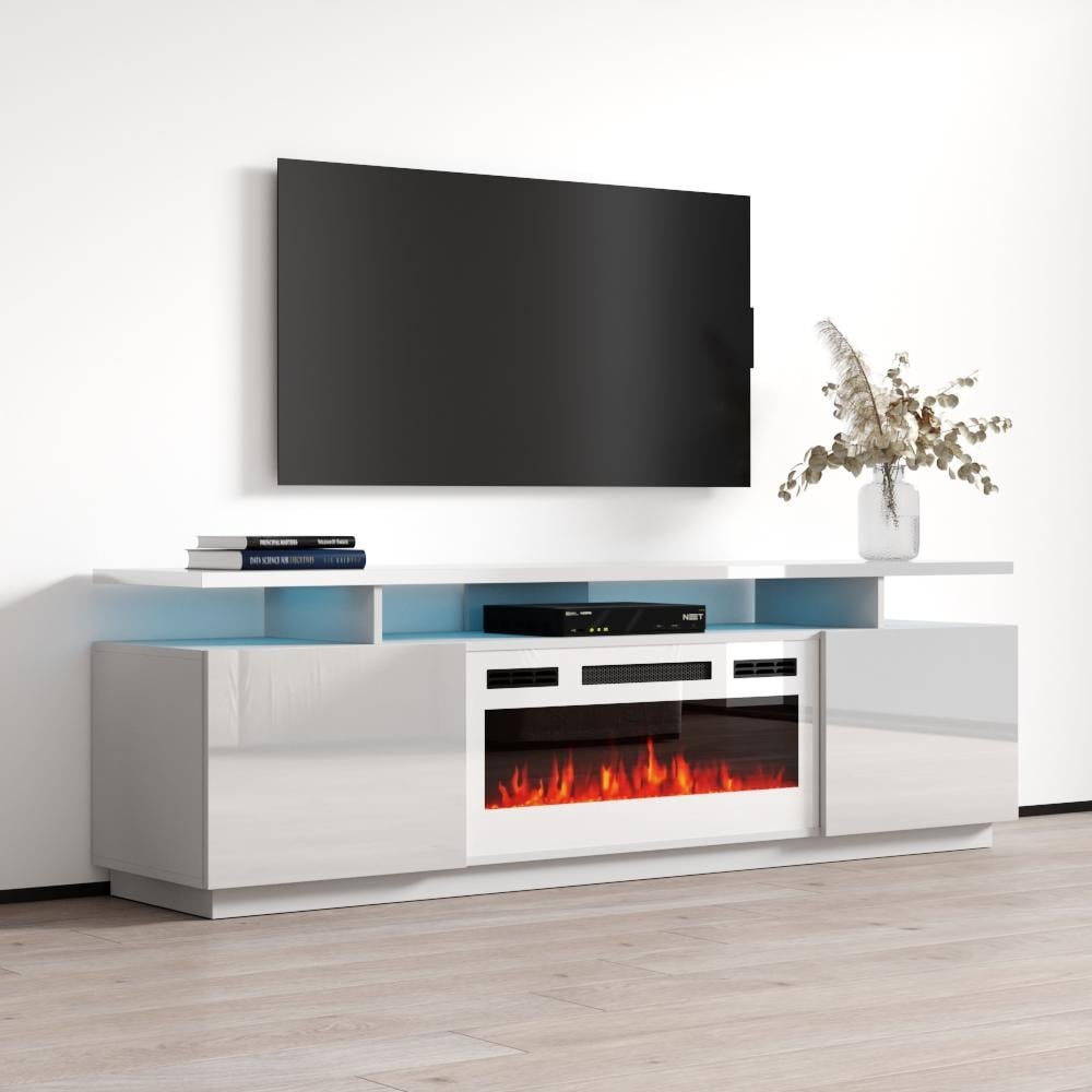 Eva KWH Modern 71 inch Electric Fireplace TV Stand