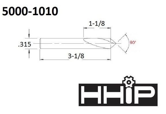 ABS Import Tools .315 X 3 1/8 90 DEGREE SPLIT POIN...