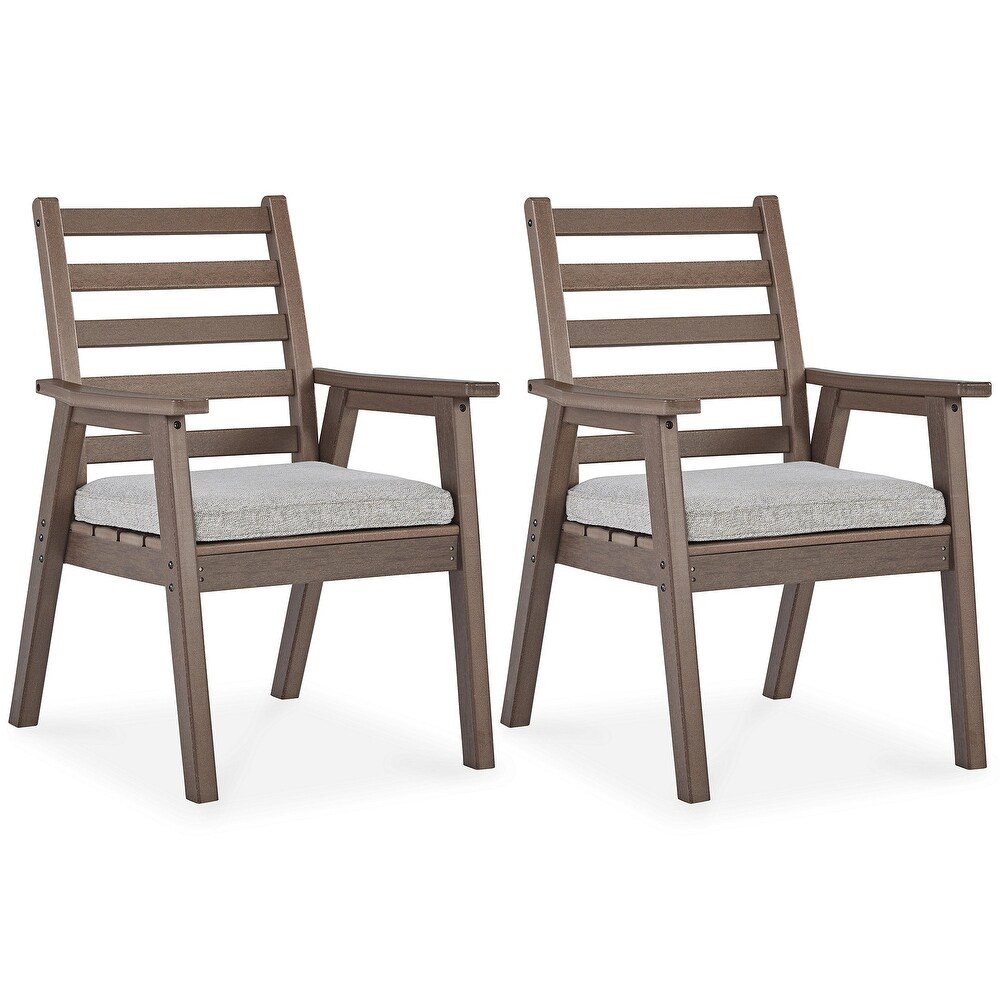 Signature Design by Ashley Emmeline Brown/Beige 5 Piece Outdoor Dining Package   72\