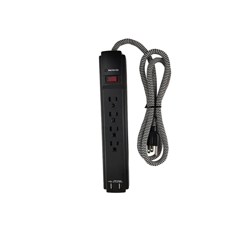 SURGE BRD 4 OUTLET BLK