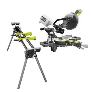 RYOBI ONE+ 18V Cordless 7-14 in. Sliding Compound with Miter Saw Universal Miter Saw QUICKSTAND PBT01B-A18MS01G