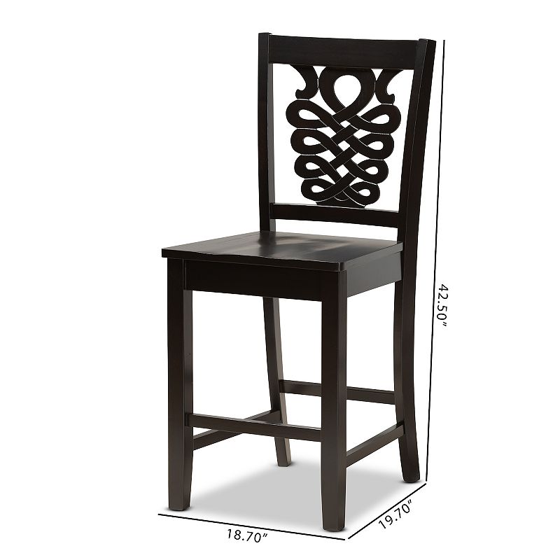 Baxton Studio Gervais Counter Stool 2-piece Set