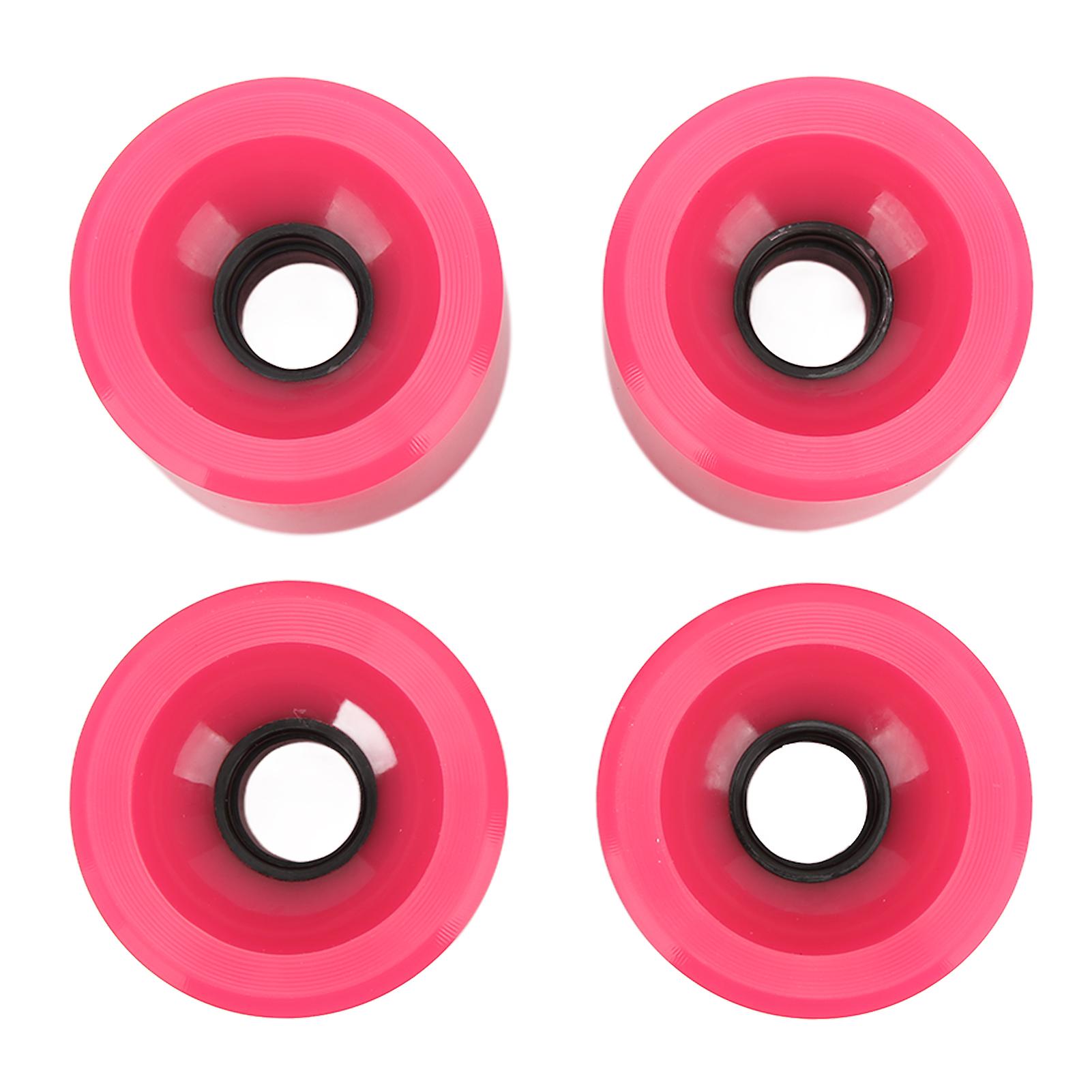 4pcs Scooter Wheels Balanced Safe Riding Strong Grip Durable Without Cracking Scooter Accessoriesrose Red