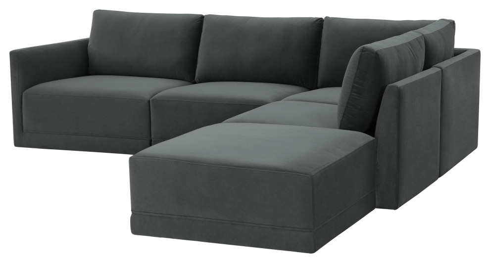 Willow Charcoal Modular RAF Sectional   Transitional   Sectional Sofas   by First of a Kind USA Inc  Houzz