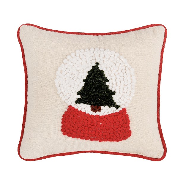 X 8 quot Snow Globe Tree French Knot Petite Size Accent Throw Pillow