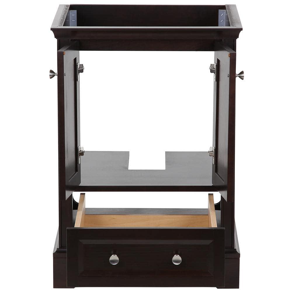 Home Decorators Collection Stratfield 2417 in W x 2157 in D x 3425 in H Bath Vanity Cabinet Only in Chocolate