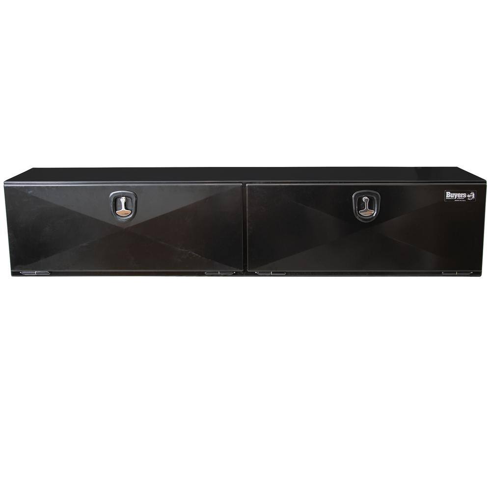 Buyers Products Company 18 in. x 18 in. x 90 in. XD Gloss Black Steel Underbody Truck Tool Box 1742335