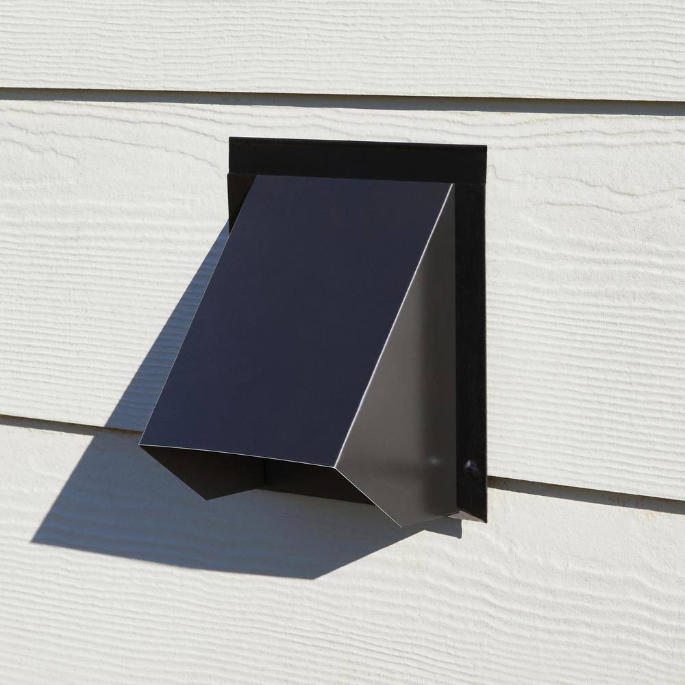 Master Flow 4 in. Round Wall Vent in Black WVA4BL