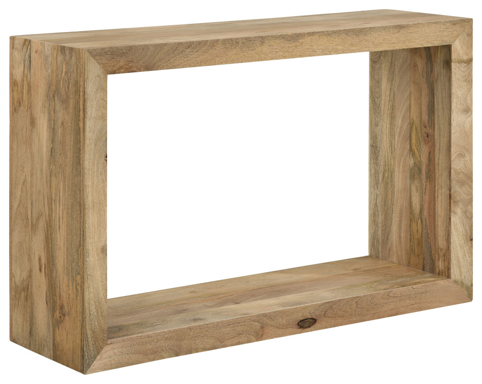 Benton Rectangular Solid Wood Sofa Table Natural   Modern   Console Tables   by Modon  Houzz