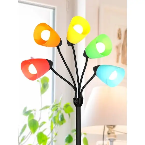 Brightech Medusa LED Floor Lamp - Black