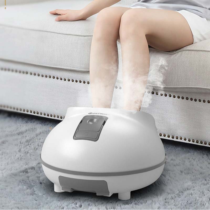 Steam Foot Spa Bath Massager, Foot Sauna Massage Machine with 3 Heat Levels, Pedicure Massage Rollers, Timing Function