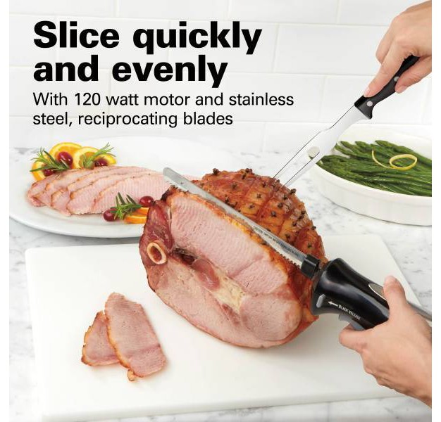 Hamilton Beach Electric Knife Carving Set Black 74277