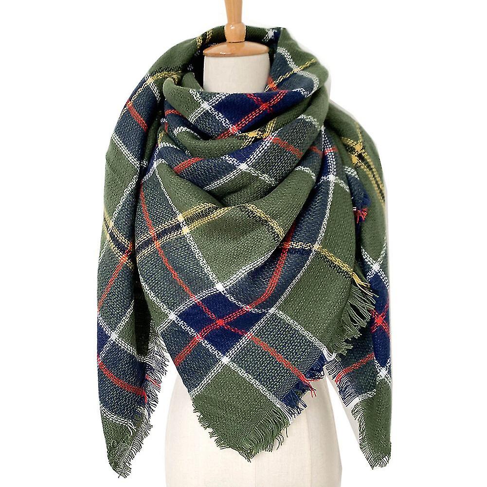 Women's Winter Large Plaid Check Shawls Wraps