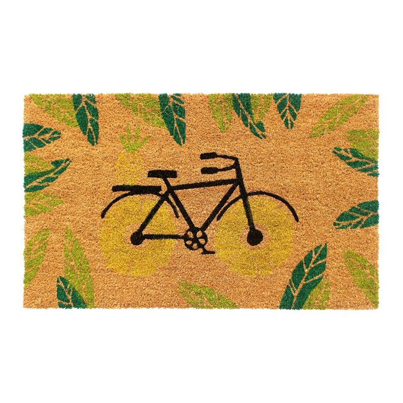 RugSmith Machine Tufted Bicycle Coir Doormat