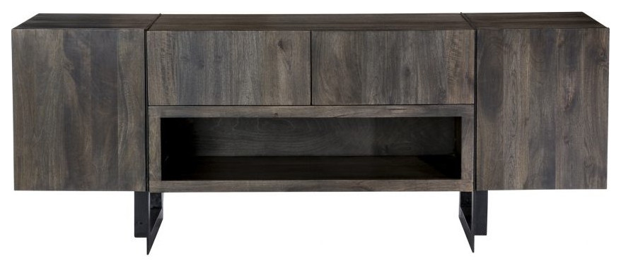 Tiburon Media Cabinet Natural   Industrial   Entertainment Centers And Tv Stands   by Old Bones Co.  Studios  Houzz