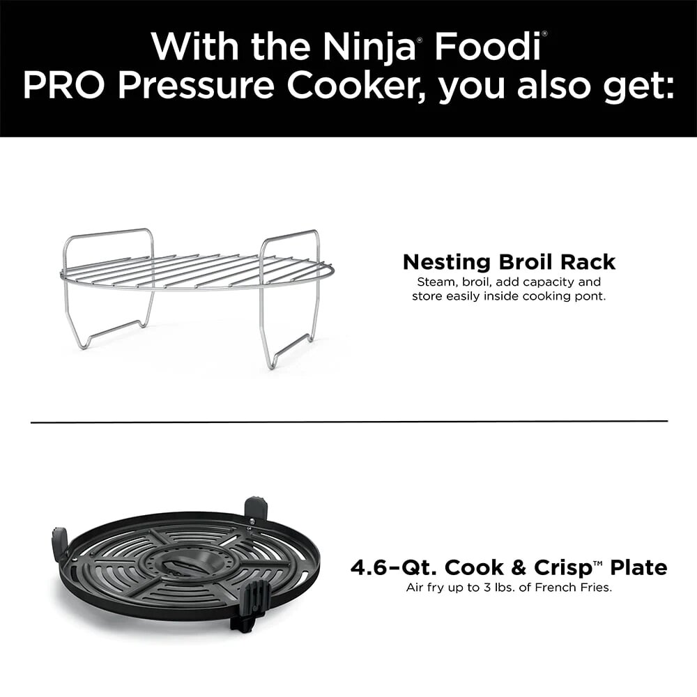 Ninja Foodi FD302 11-in-1 6.5-Qt Pro Pressure Cooker + Air Fryer