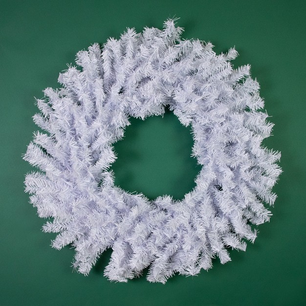 Northlight White Crystal Spruce Artificial Christmas Wreath 20 inch Unlit