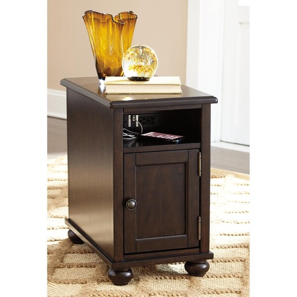 Barilanni Dark Brown Chair Side End Table