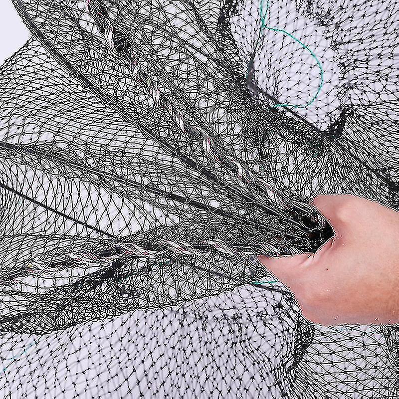 40cm Galvanized Nylon Fish Net Crab Crayfish Lobster Catcher Pot Cast Automatic Folding Keep Net Umb