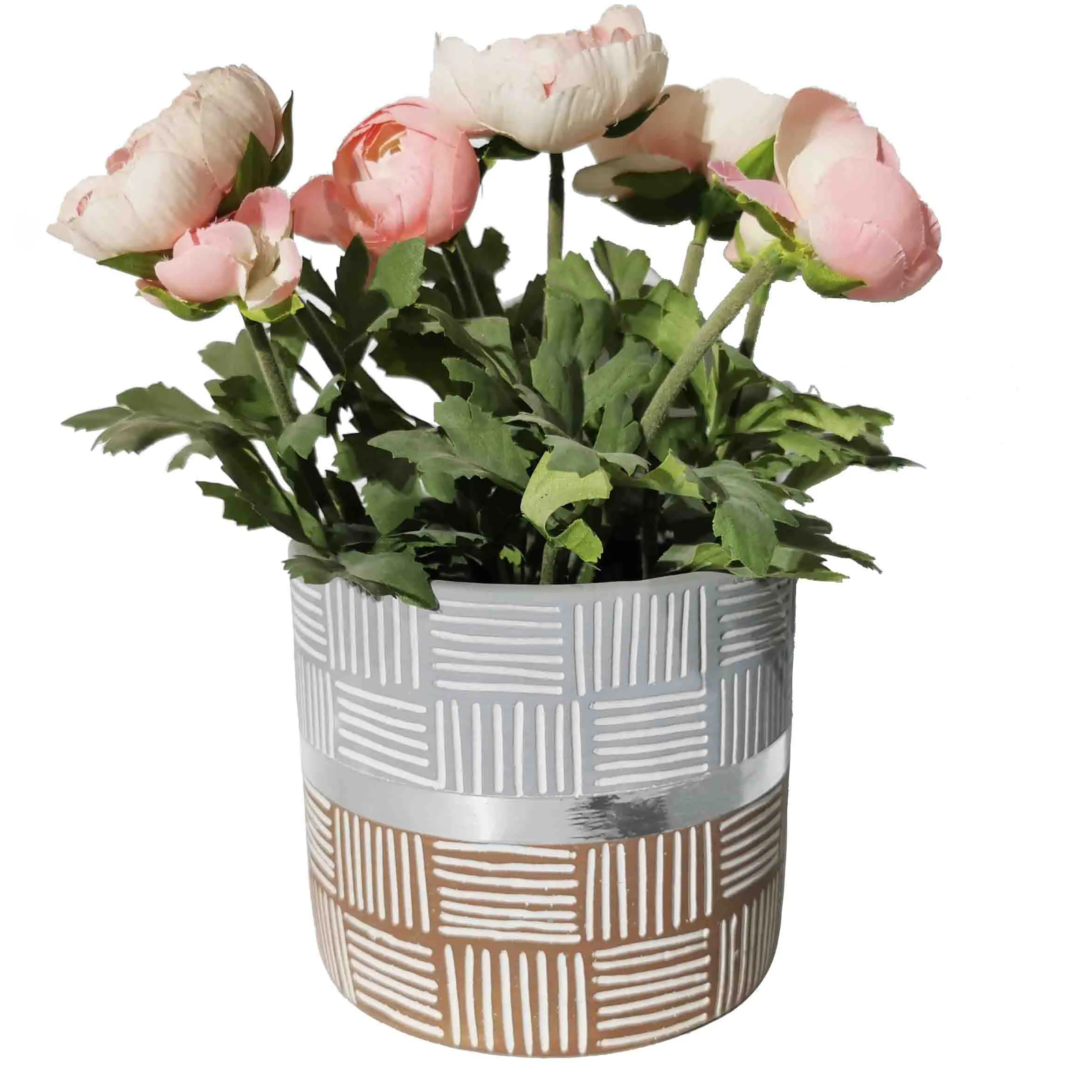 Simply style new design cylinder shape cement flower pot for home decor planter