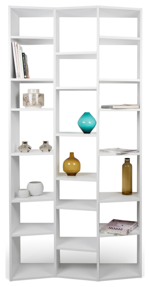 Modern White Unique Cube Display Shelves   Contemporary   Bookcases   by Plush Pod Decor  Houzz