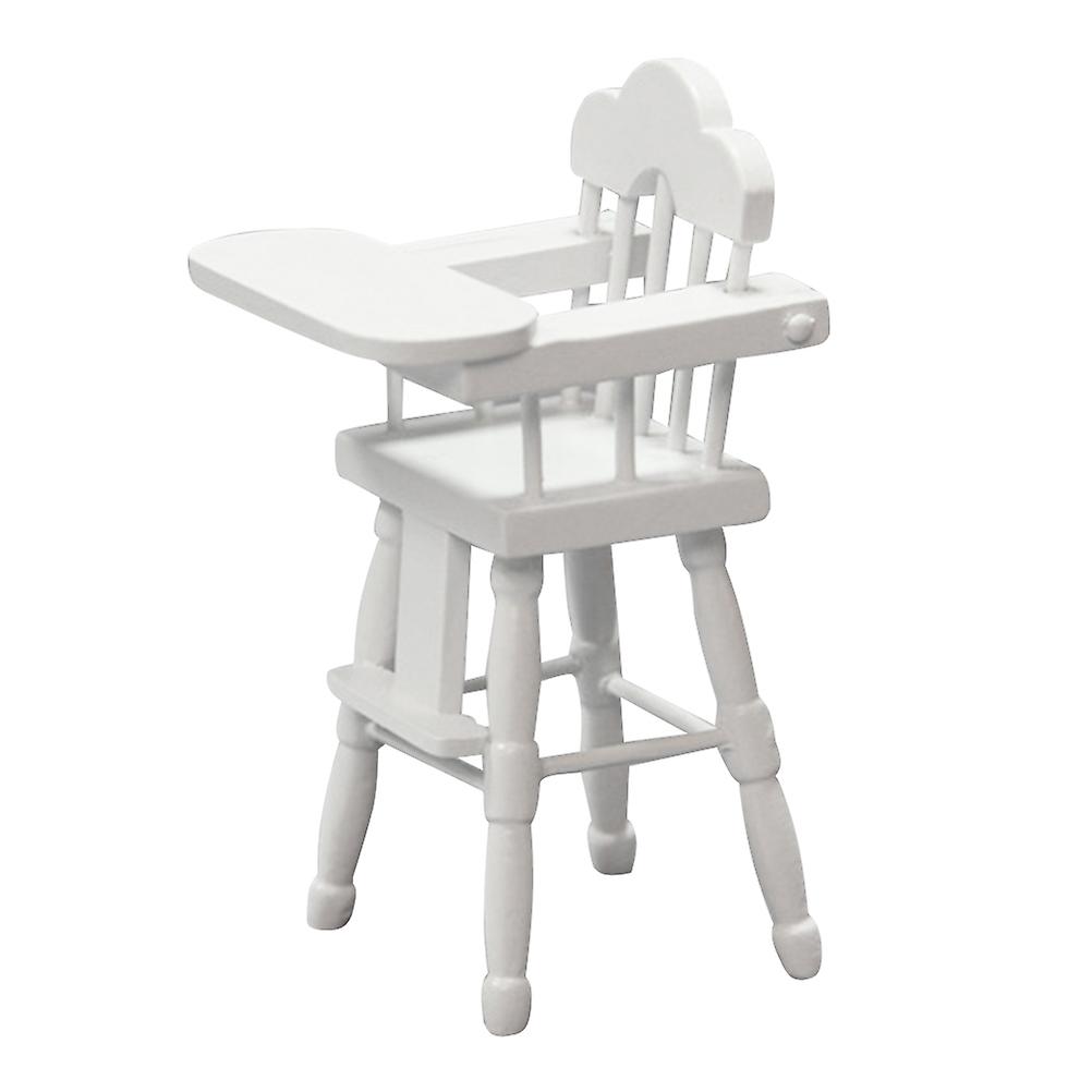 1pc High Chair Toys Furniture Model Decorative Adjustable Mini Dining Chair Highchair Toys Toy For Girls