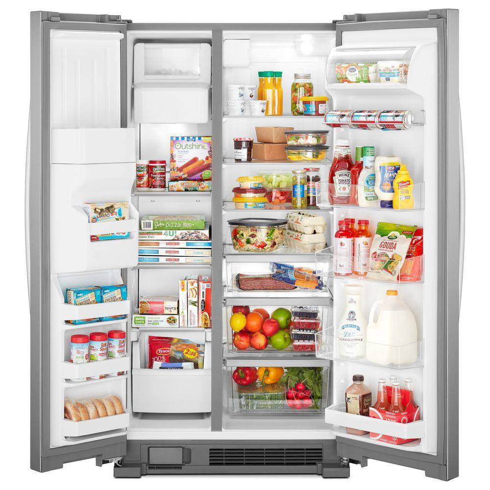 Whirlpool 21.4 cu. ft. Side by Side Refrigerator in Fingerprint Resistant Stainless Steel WRS321SDHZ