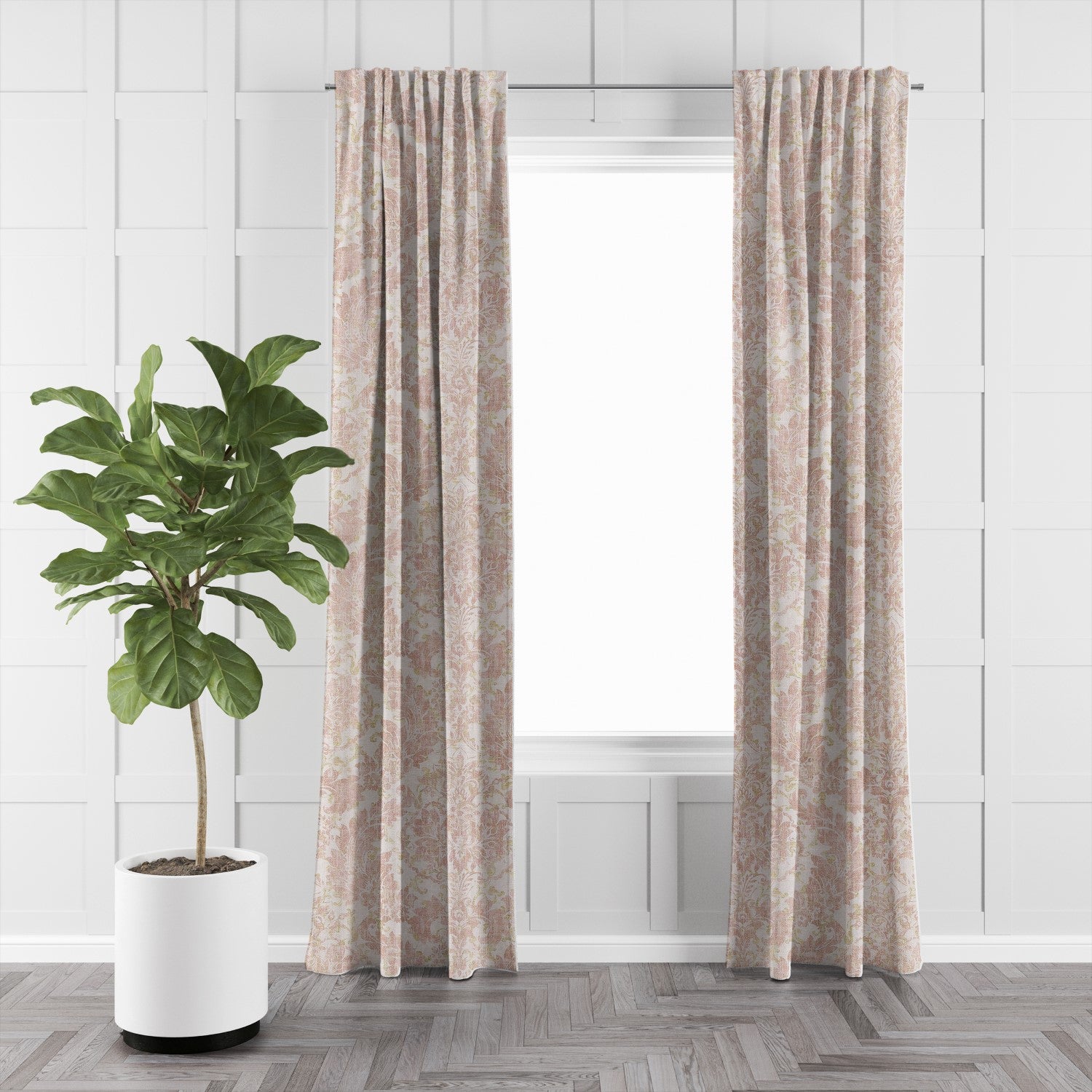 Damaskus Linen Blush Drapery