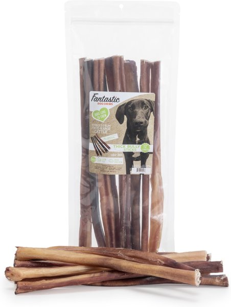 Fantastic Dog Chews Thick Bully Sticks Grain-Free Dog Treats