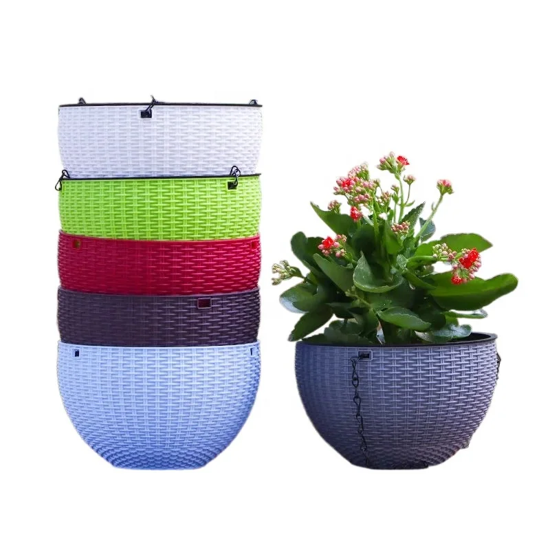 Garden supplies factory direct price hanged plant pot flower pot metal chain hanging basket pot