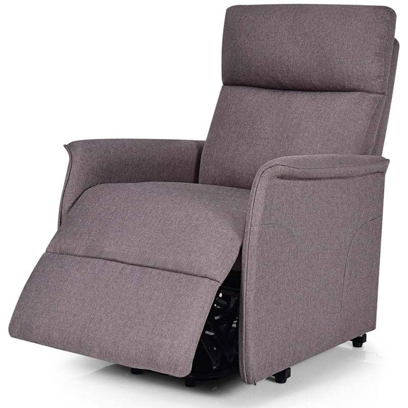 Power Lift Chair Recliner, Fabric Padded Massage Reclining Sofa, Elderly Lift Chair with Side Pocket, Remote Control