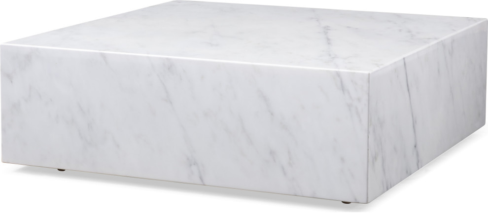 Cube Square Marble Coffee Table   Contemporary   Coffee Tables   by HedgeApple  Houzz