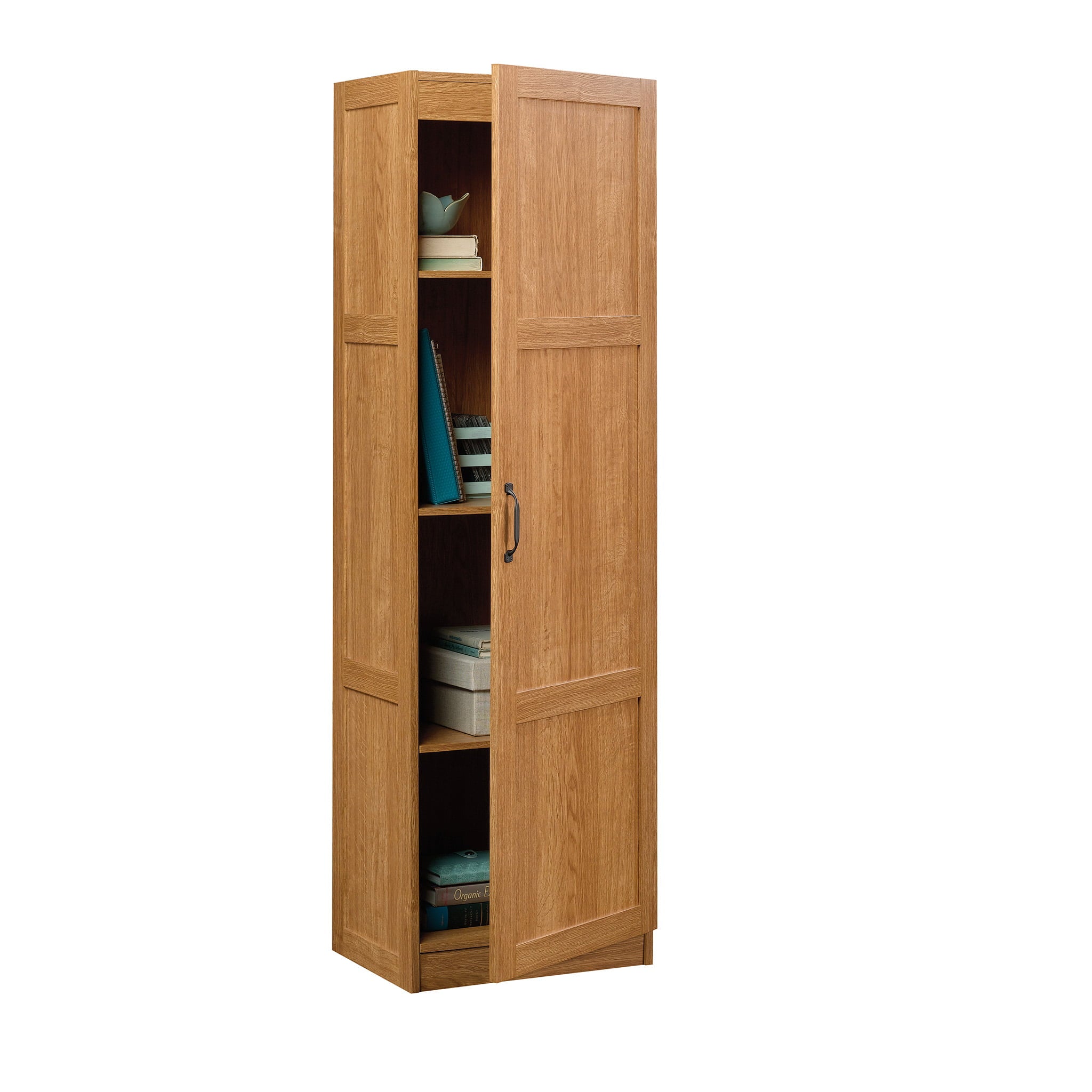 Sauder Storage Cabinet， Highland Oak Finish