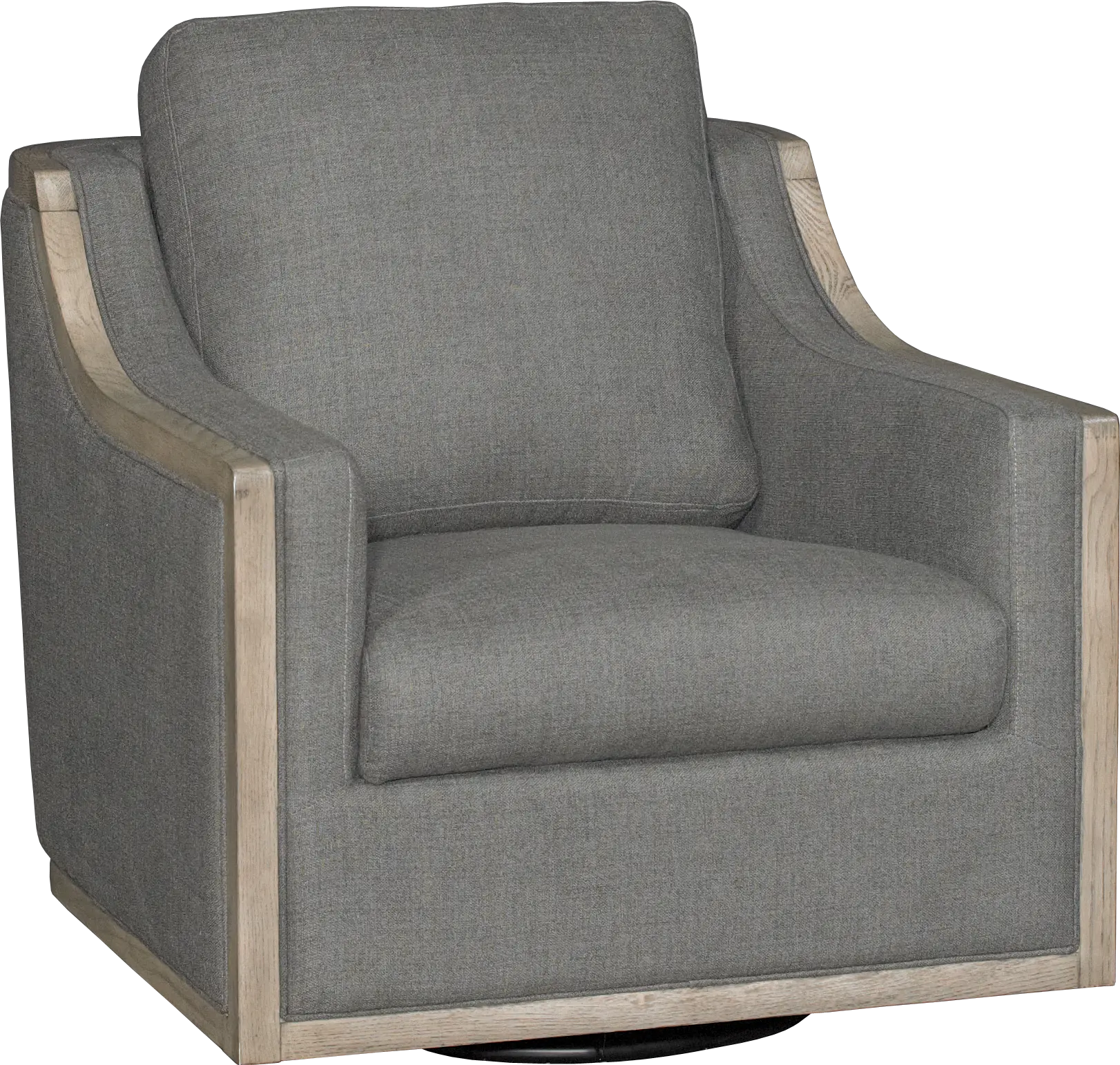 Bayly Charcoal Gray Swivel Barrel Accent Chair