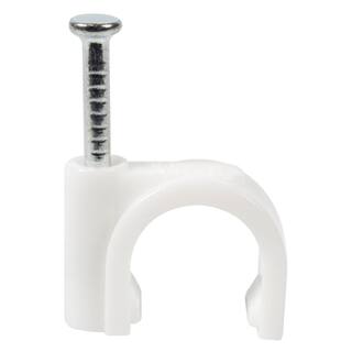 QualGear 10 mm Cable Clips White (100-Pack) CC10-W-100-P