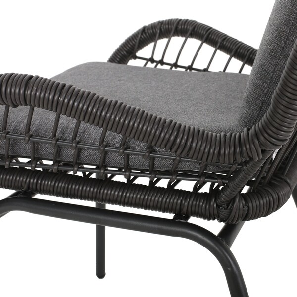 Pabrico Outdoor Wicker Club Chair with Cushions (Set of 2) by Christopher Knight Home