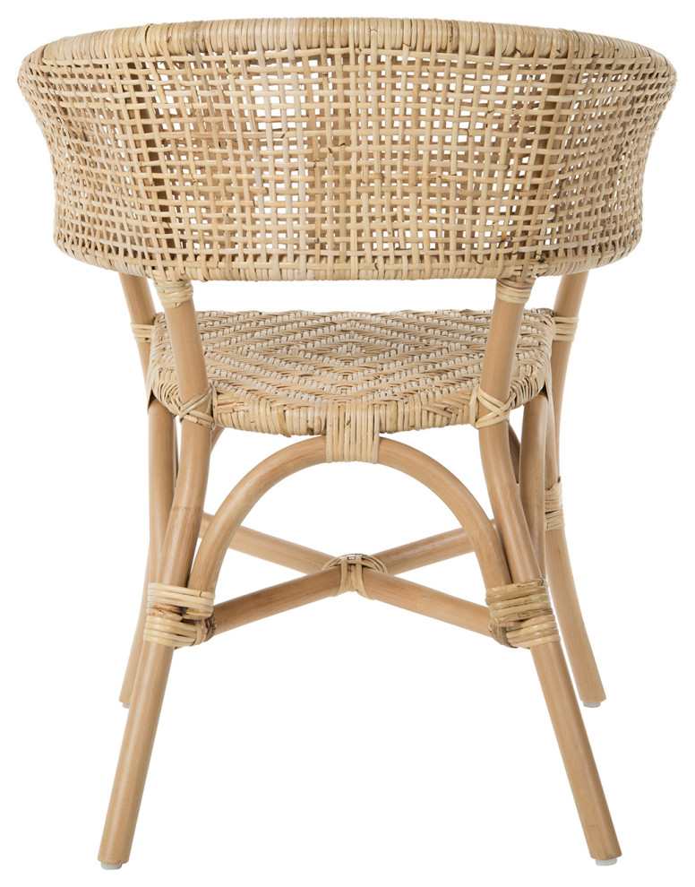 Rattan Cane Webbing Club and Dining Chair  Natural  Set of 2   Tropical   Armchairs And Accent Chairs   by KOUBOO  Houzz